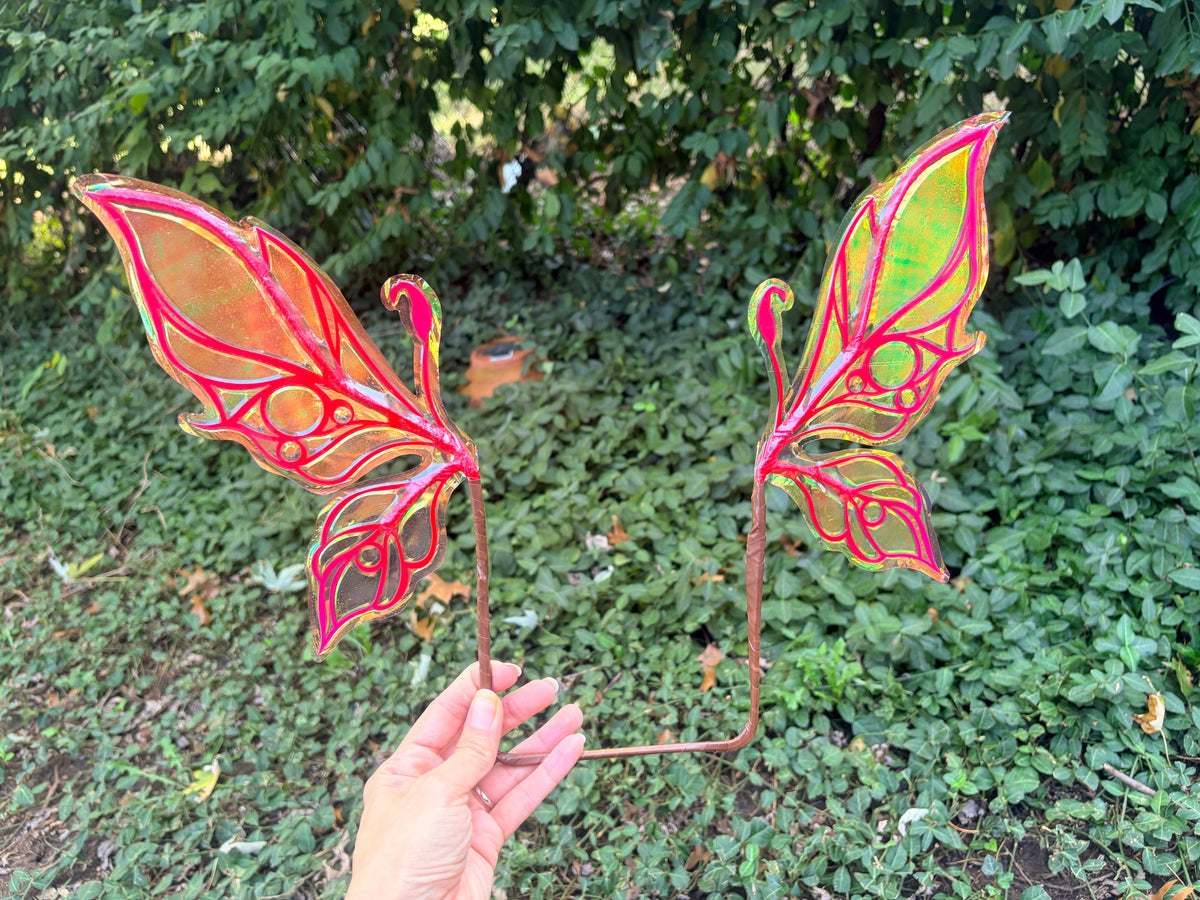 Micro mini Wings Red iridescent fairy wings