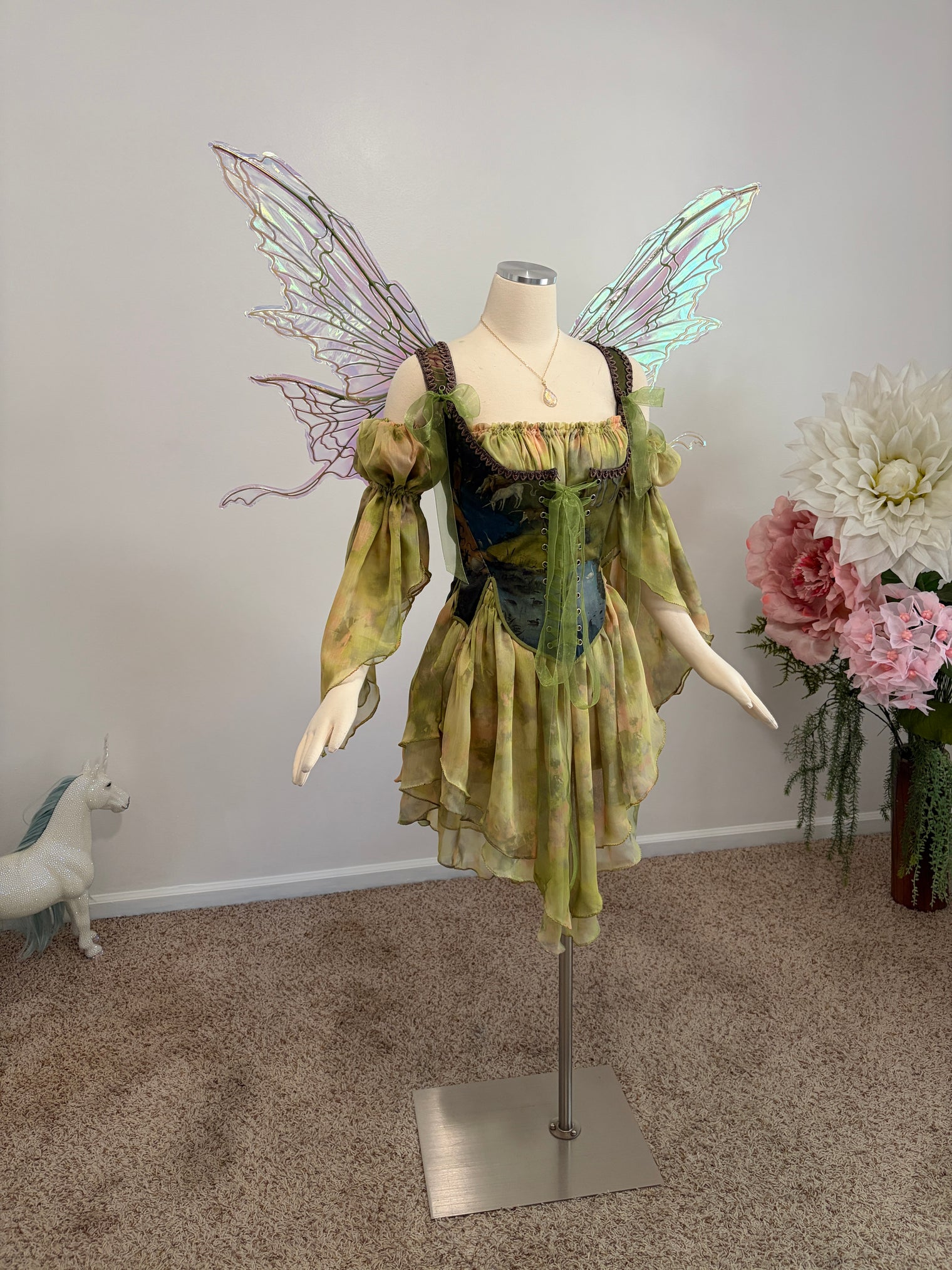 A drink with the unicorns corset and chemise