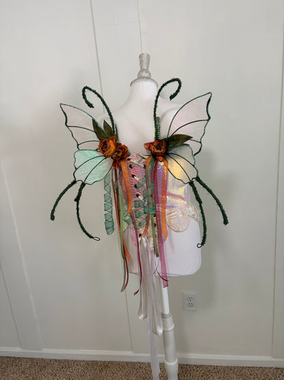Floral Full Wire Butterfly style Fairy Wings