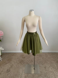 Sample Sale ~Green Tulle and Satin Skirt UNFINISHED
