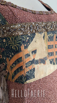 Unicorn Tapestry Cropped Embellished Bodice