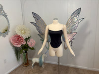 Black and gold Usagi Moon Wings Giant Iridescent Fairy Wings