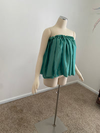 Sample Sale ~Aqua Silk Chiffon Iridescent bubble skirt
