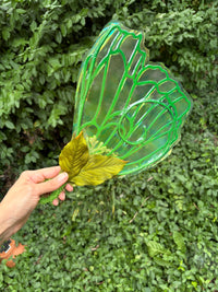 Bright green fairy wing Hand Fan