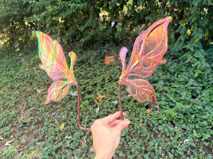 Micro mini Wings Rust Orange iridescent fairy wings