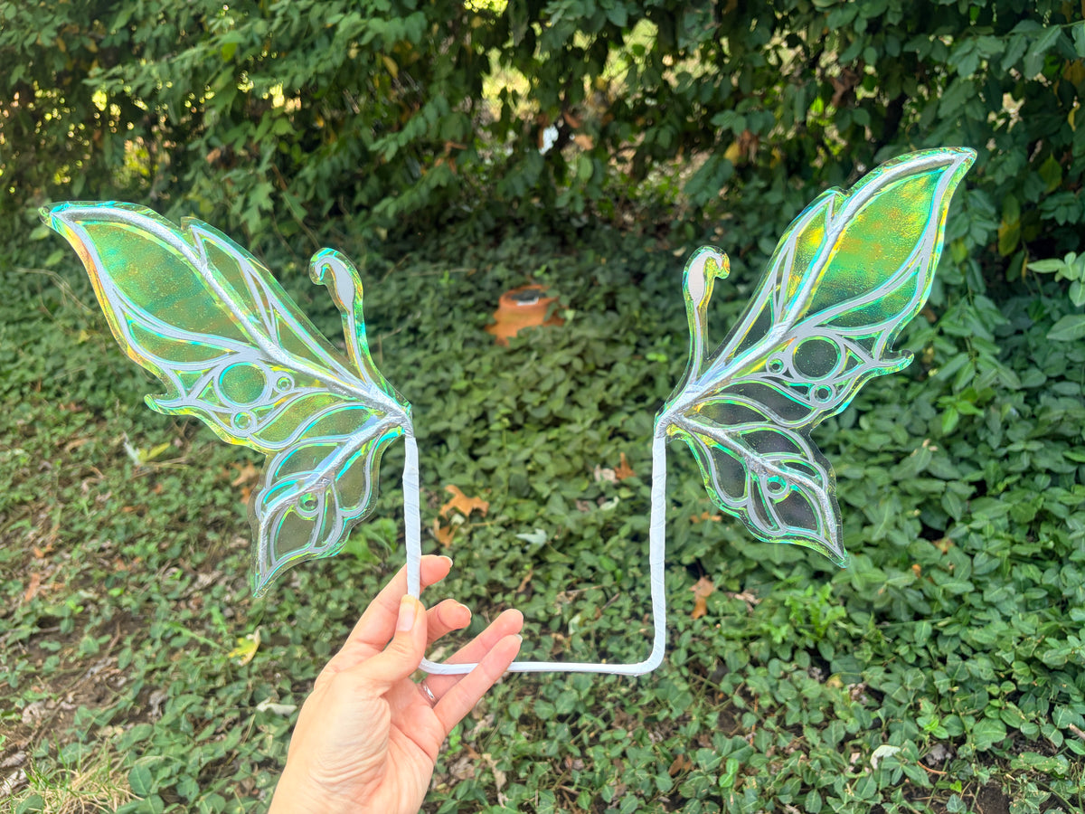 Micro mini Wings Silver iridescent fairy wings