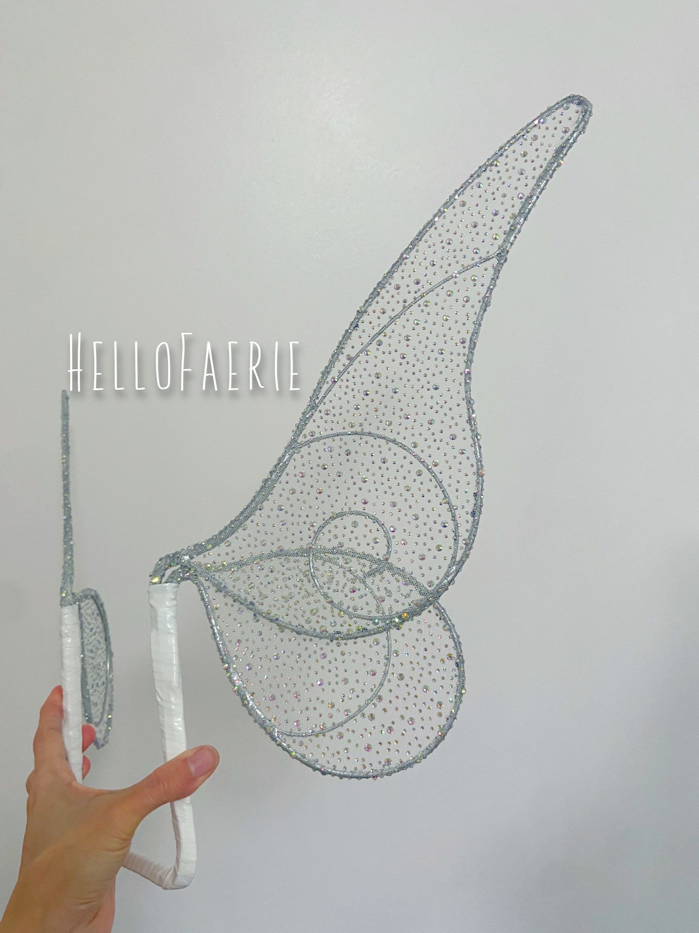 AB Crystal Rhinestone Tinkerbell Full Wire Fairy Wings