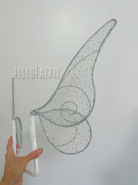 AB Crystal Rhinestone Tinkerbell Full Wire Fairy Wings