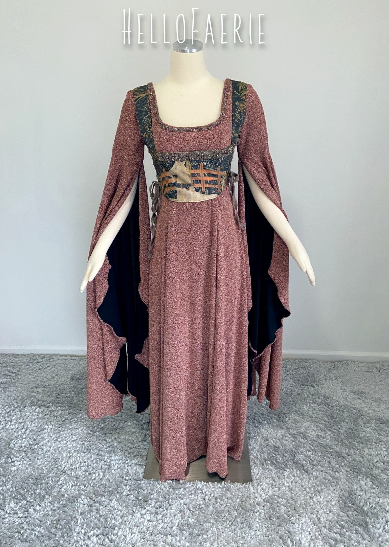 Unicorn Tapestry Cropped Embellished Bodice