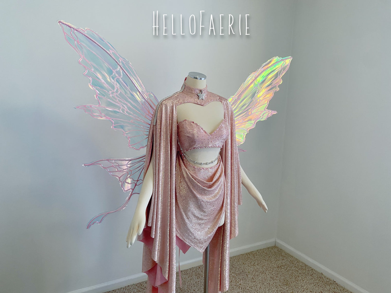 strapless open back dress Pink Frosting Celestial Fairy Dust Fairy dress AS IS – HelloFaerie