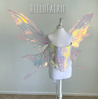 Monster size Pink Malibu Iridescent Fairy Wings