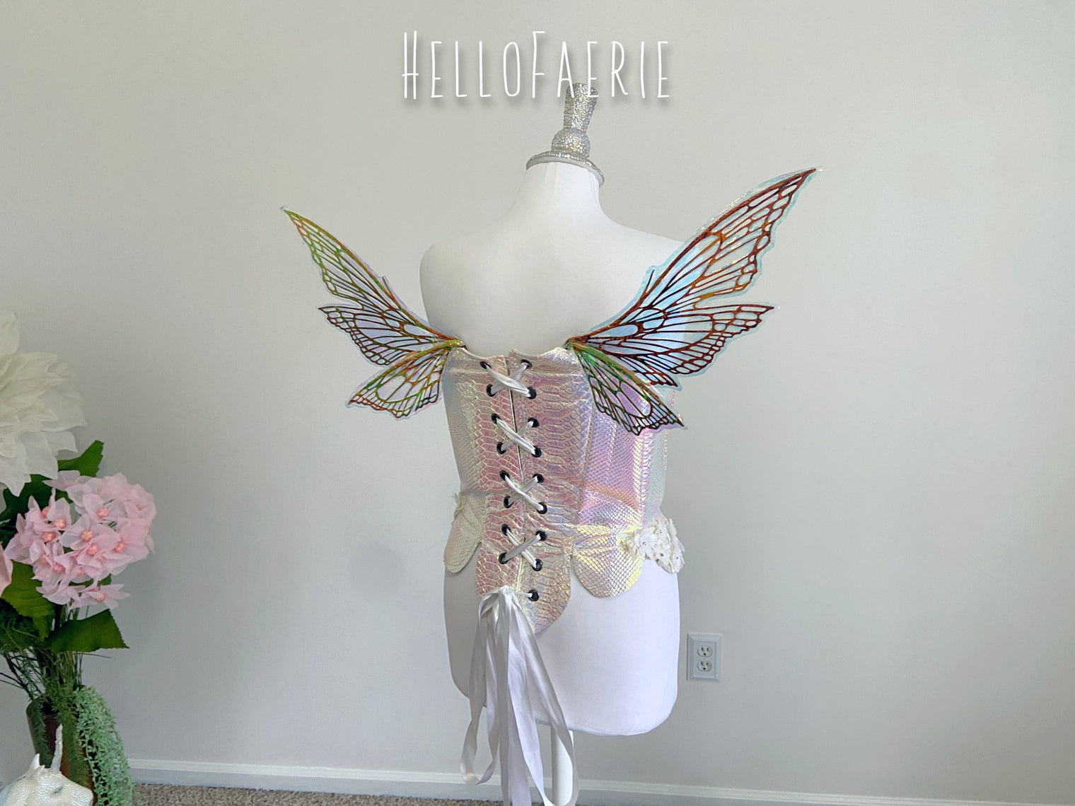 Mini Dark Brown Titania Wings Iridescent Fairy Wings