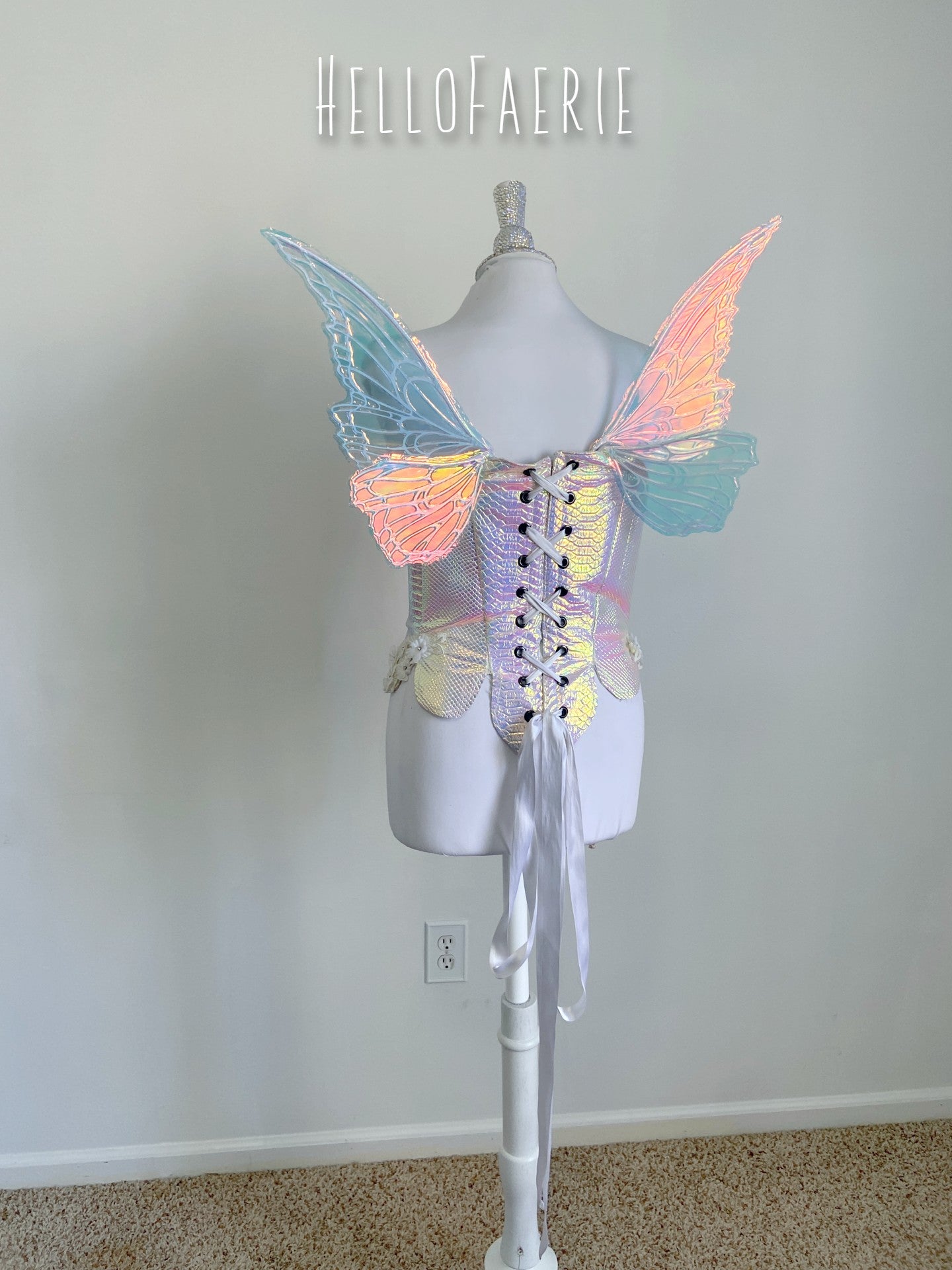 Mini Unicorn Althea Butterfly iridescent fairy wings