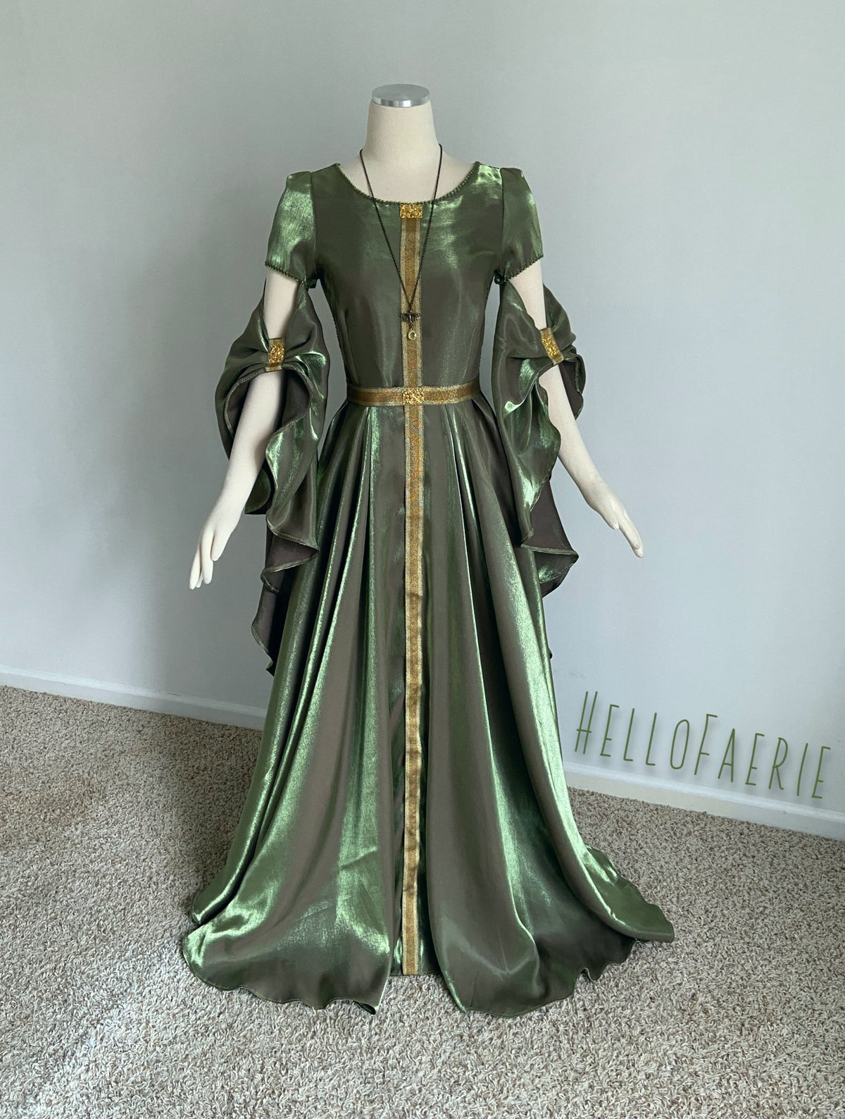 Green Sleeves Elven gown