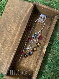 Sword and Heart Crystal ear cuff