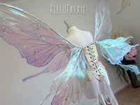 Silver Monster size Crystal Rhinestone Joy Iridescent Fairy Wings