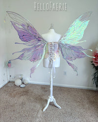 Silver Monster size Crystal Rhinestone Joy Iridescent Fairy Wings