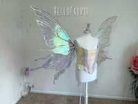 Silver Monster size Crystal Rhinestone Joy Iridescent Fairy Wings