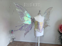 Silver Monster size Crystal Rhinestone Joy Iridescent Fairy Wings