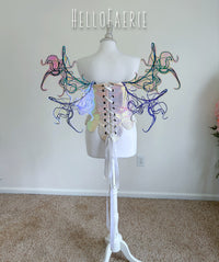 Black and Purple Smoke Iridescent Fairy Wings