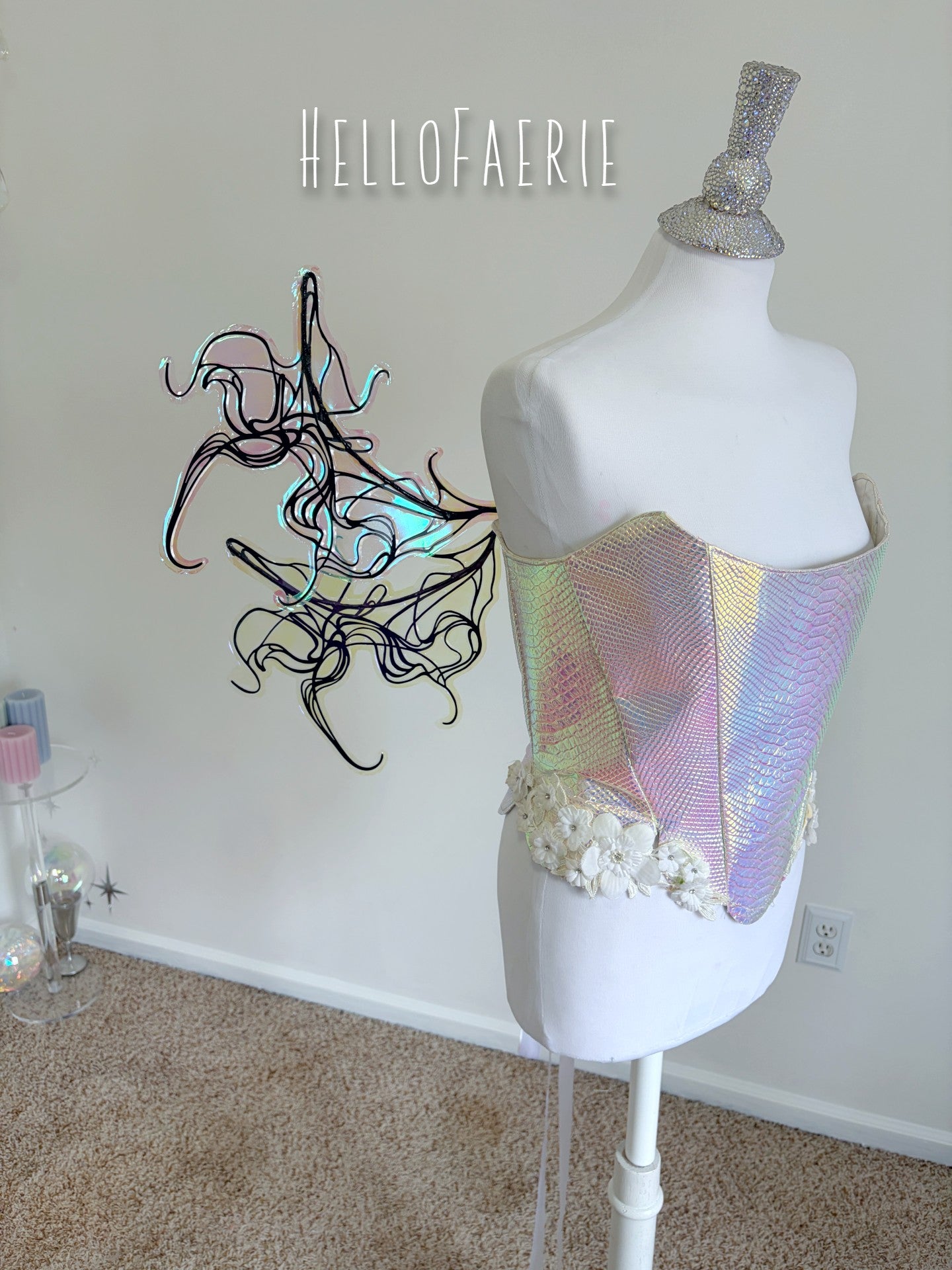 Black and Purple Smoke Iridescent Fairy Wings