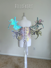 Black and Purple Smoke Iridescent Fairy Wings