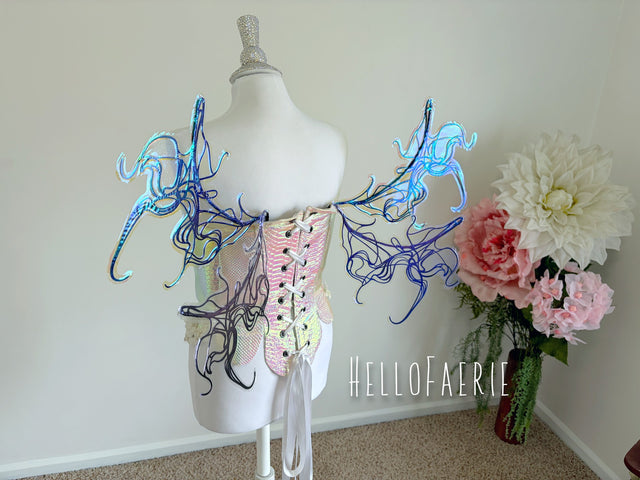 Black and Purple Smoke Iridescent Fairy Wings