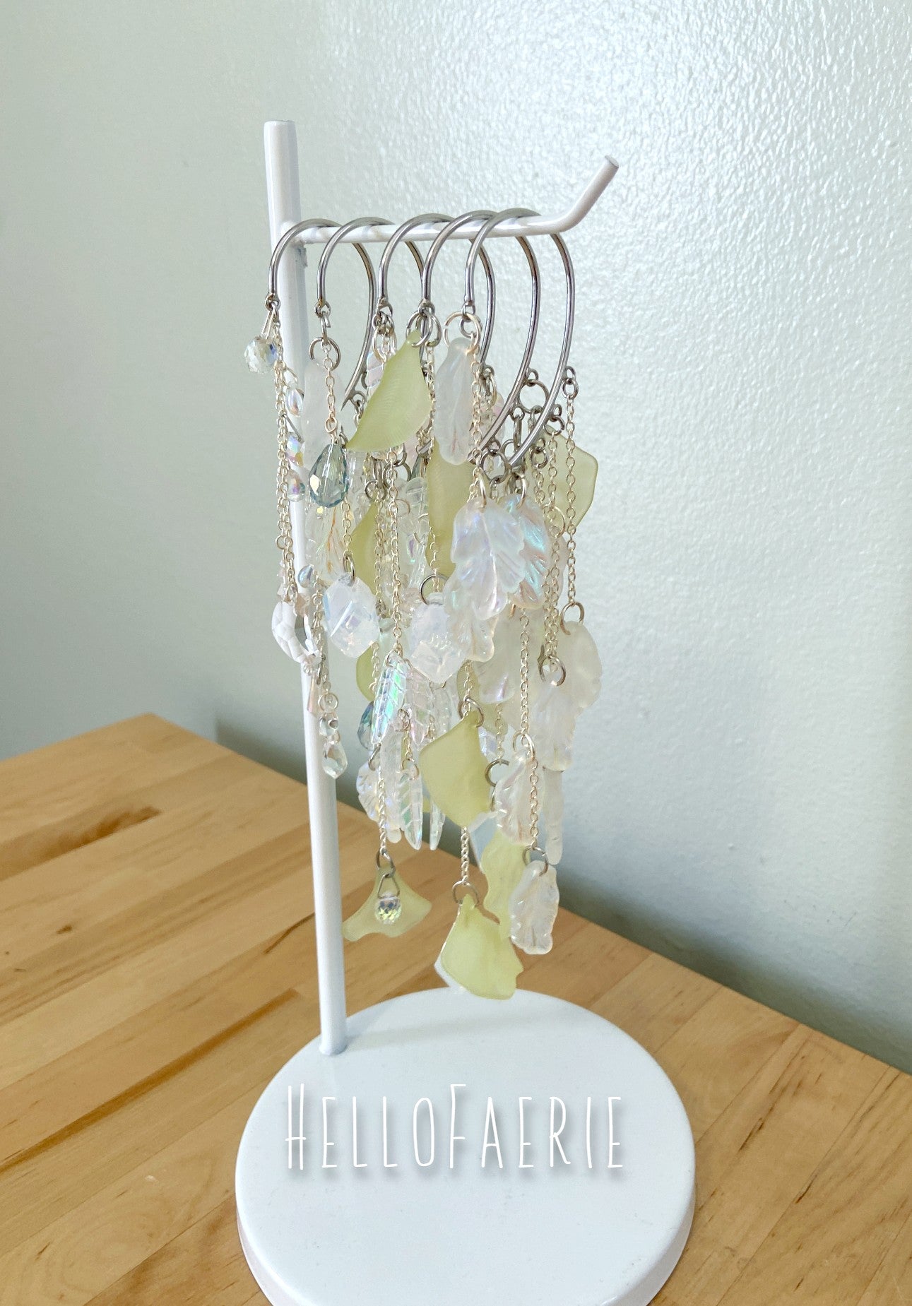 Fairy Ear Cuff With AB glass leaves