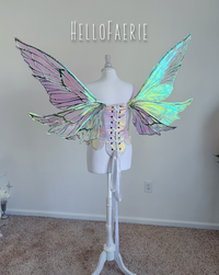 Giant Hope Iridescent Fairy wings READY TO SHIP