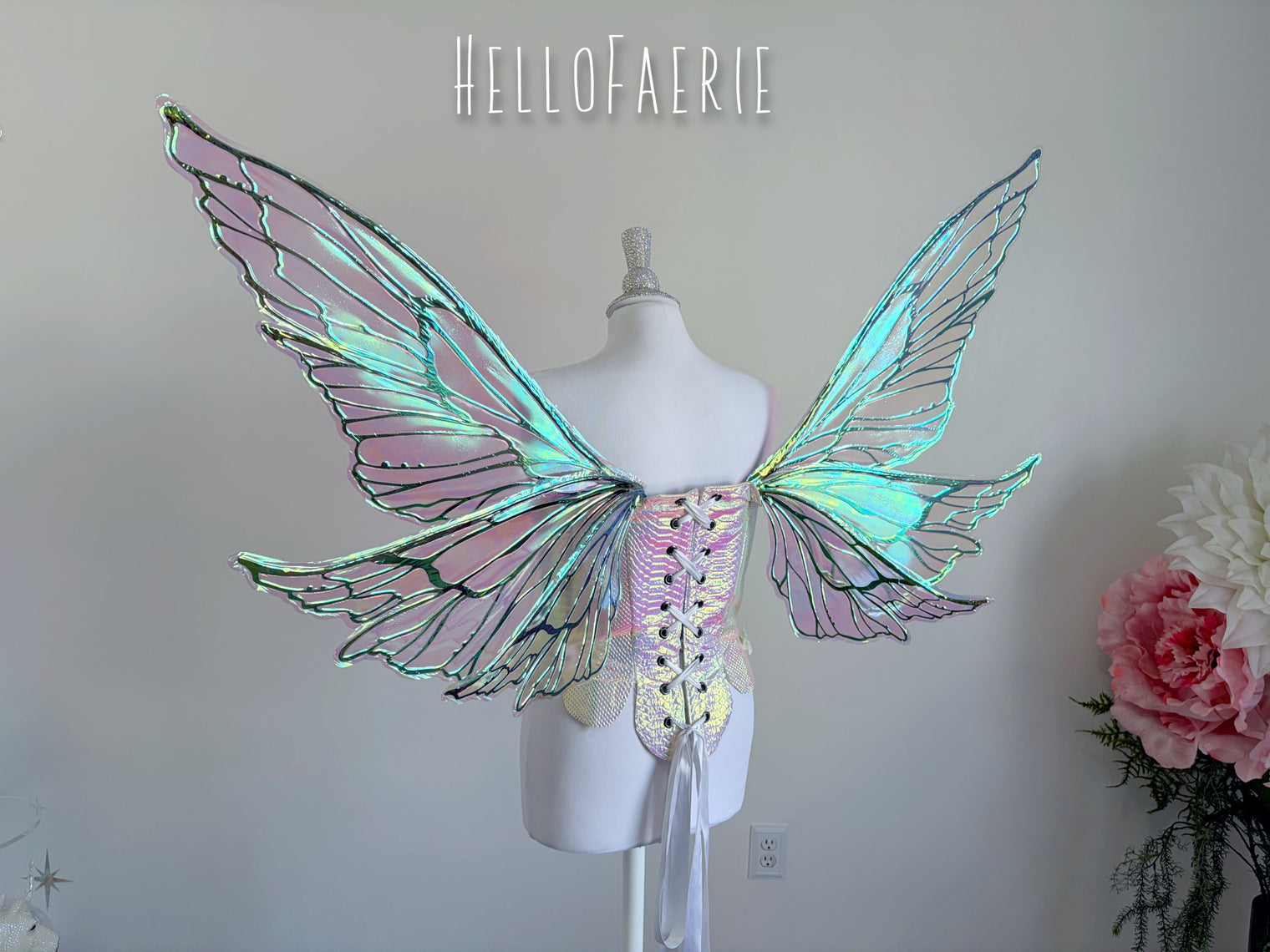 Giant Hope Iridescent Fairy wings READY TO SHIP