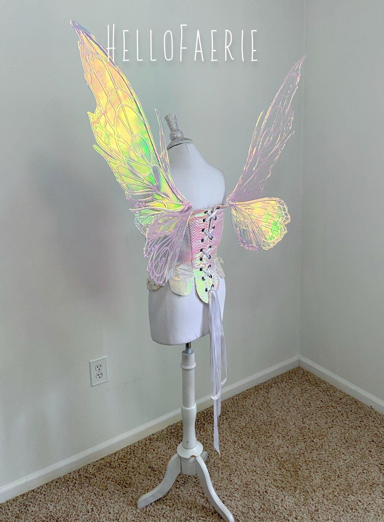 MTO Crystal Large Tink 2022 Iridescent Fairy Wings