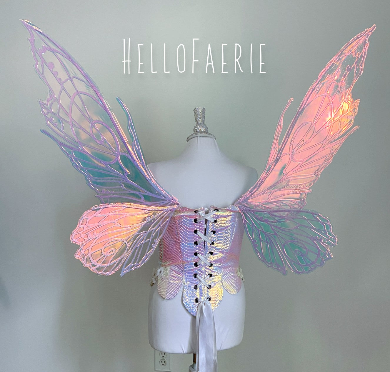 MTO Crystal Large Tink 2022 Iridescent Fairy Wings