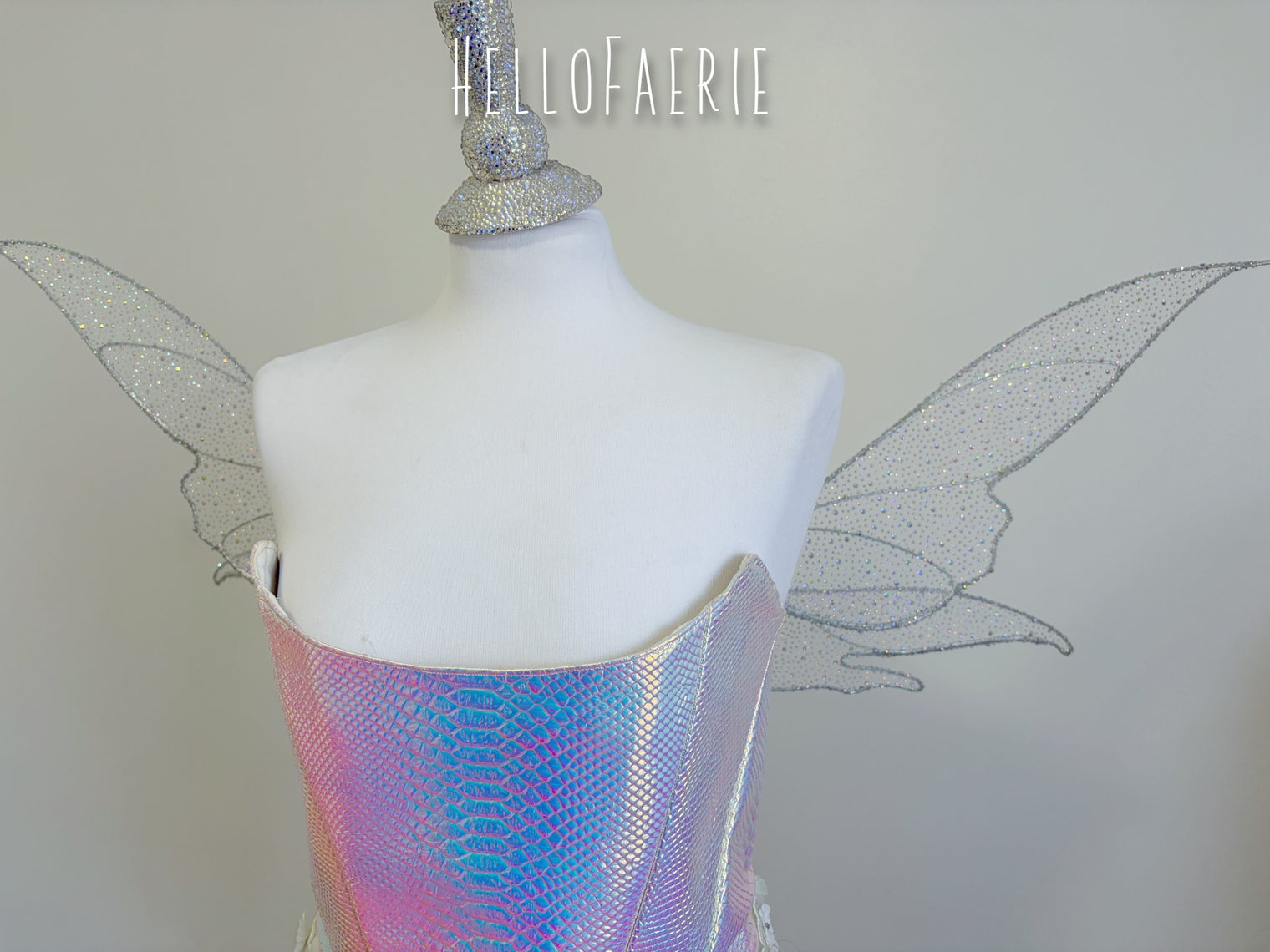 Crystal rhinestone Double panel Full Wire Fairy Wings MTO