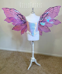 MONSTER Size Purple Double set Peri Iridescent Fairy Wings
