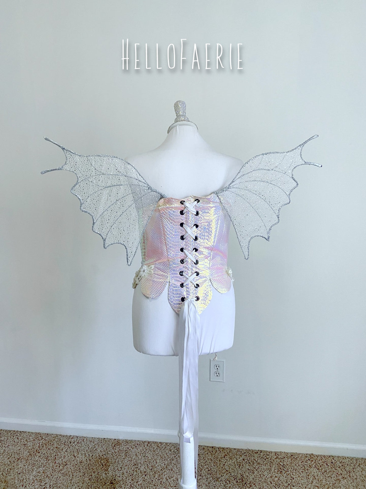 AB Crystal Rhinestone Full Wire Ever After Inspired Fairy Wings