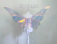 Giant Pink and Gold Stella Iridescent Fairy Wings