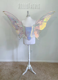 Giant Pink and Gold Stella Iridescent Fairy Wings