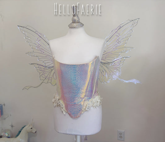 Iced Lilac Malibu Medium size iridescent fairy wings RTS