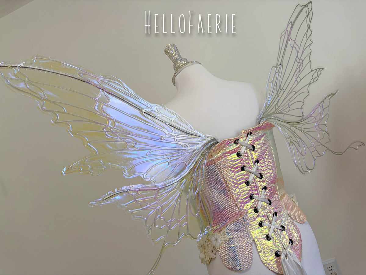 Iced Lilac Malibu Medium size iridescent fairy wings RTS