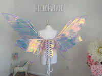 NEW Lilac and Pink Giant Helena Iridescent Fairy Wings