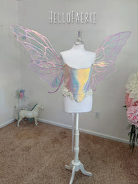 NEW Lilac and Pink Giant Helena Iridescent Fairy Wings