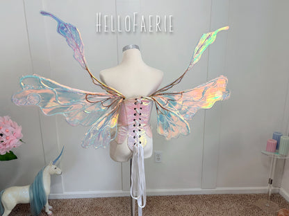 One of a kind Pastel Bubbl wings Iridescent Fairy Wings