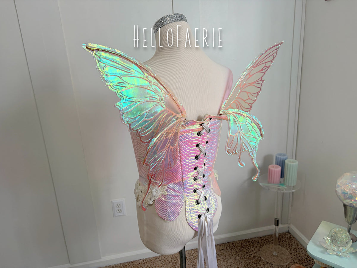 Mini Odette Moth Brown Butterfly iridescent fairy wings