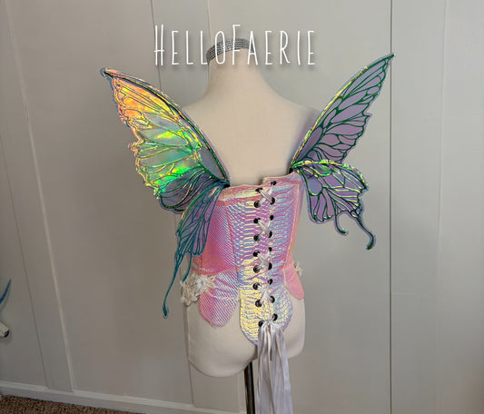 Mini Odette Beetle Green Butterfly iridescent fairy wings