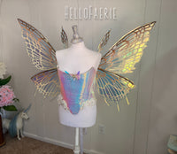 One of a kind XL moth wings Iridescent Fairy Wings