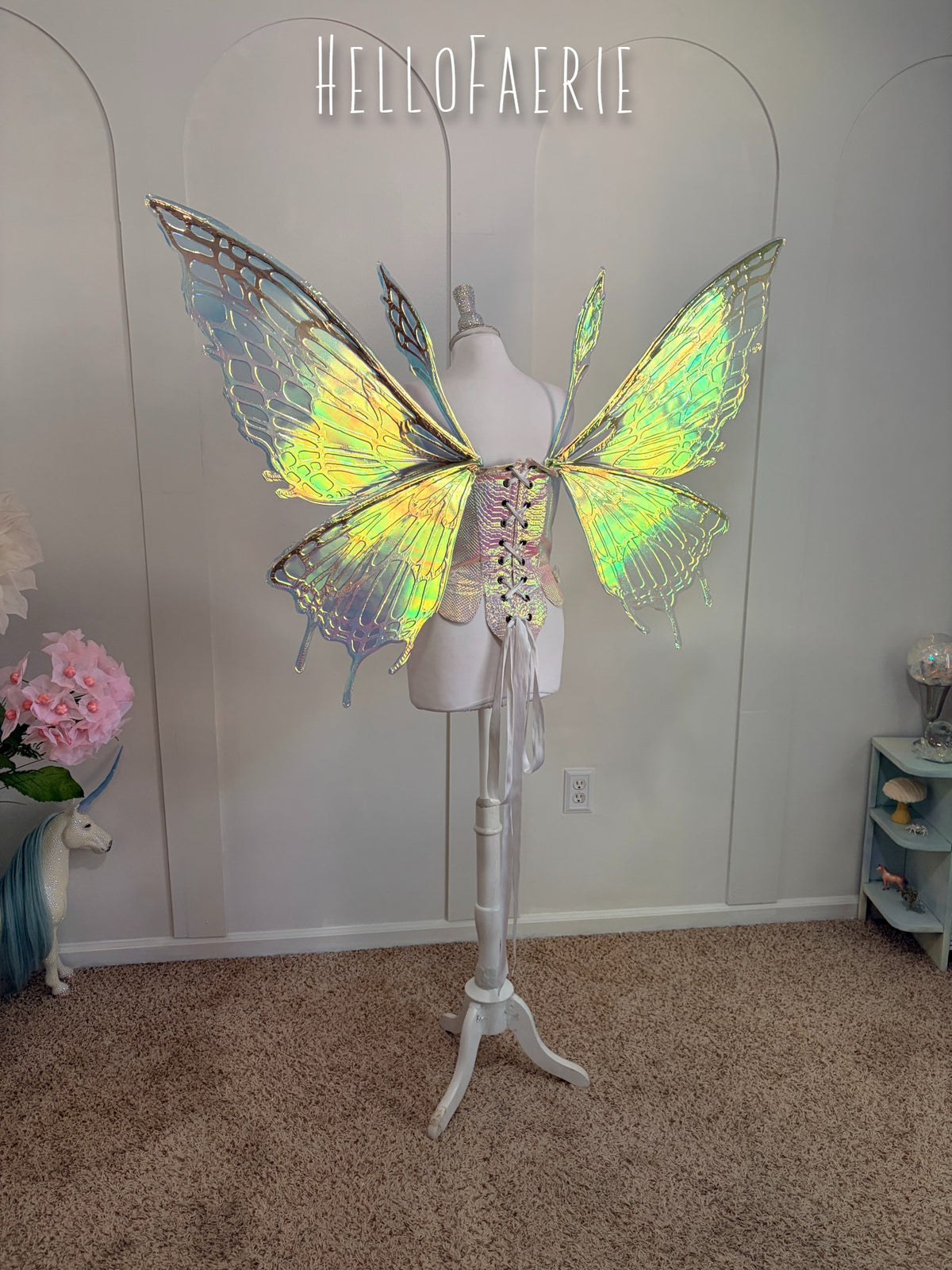 One of a kind XL moth wings Iridescent Fairy Wings