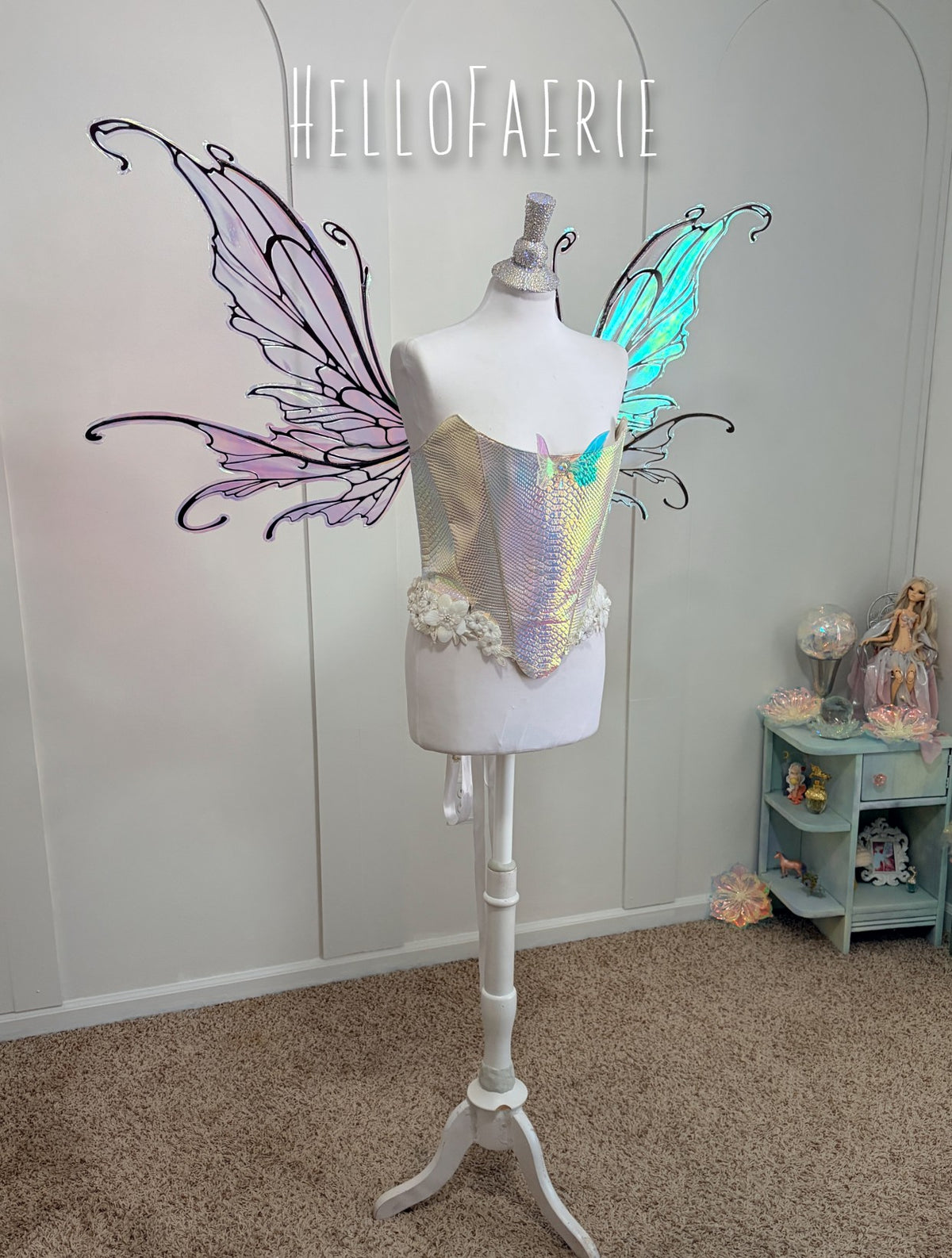 Brown Large Midsummer Iridescent Fairy Wings