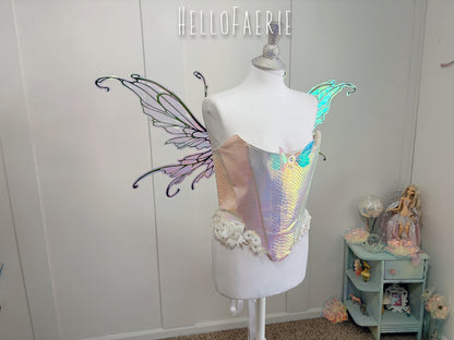 Ombre Green Medium Midsummer Iridescent Fairy Wings