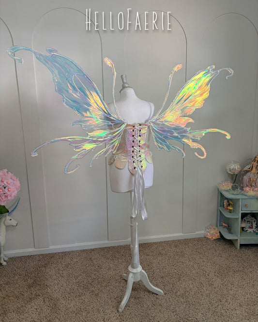 PRE ORDER Giant Midsummer Iridescent Fairy Wings