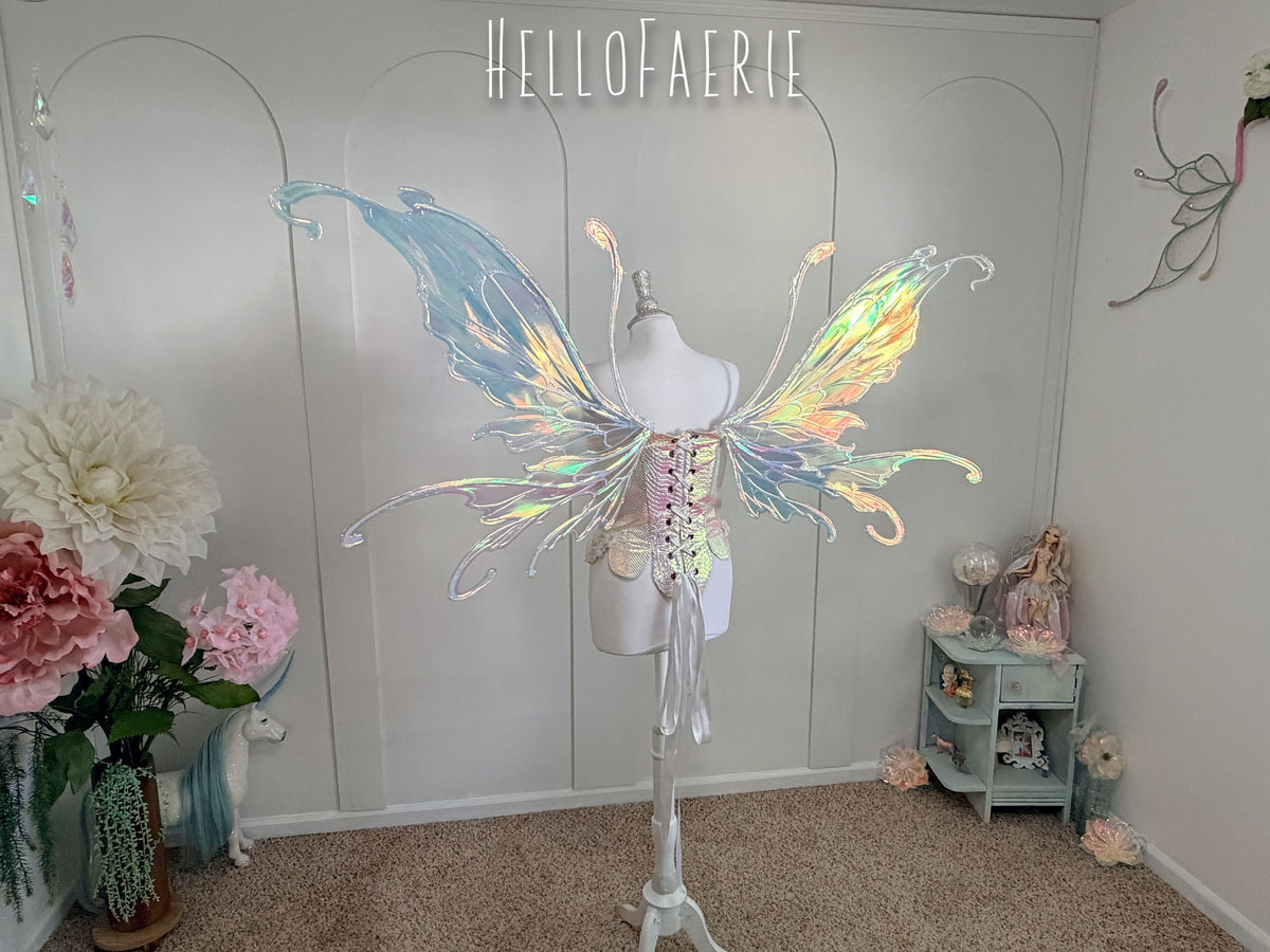 PRE ORDER Giant Midsummer Iridescent Fairy Wings